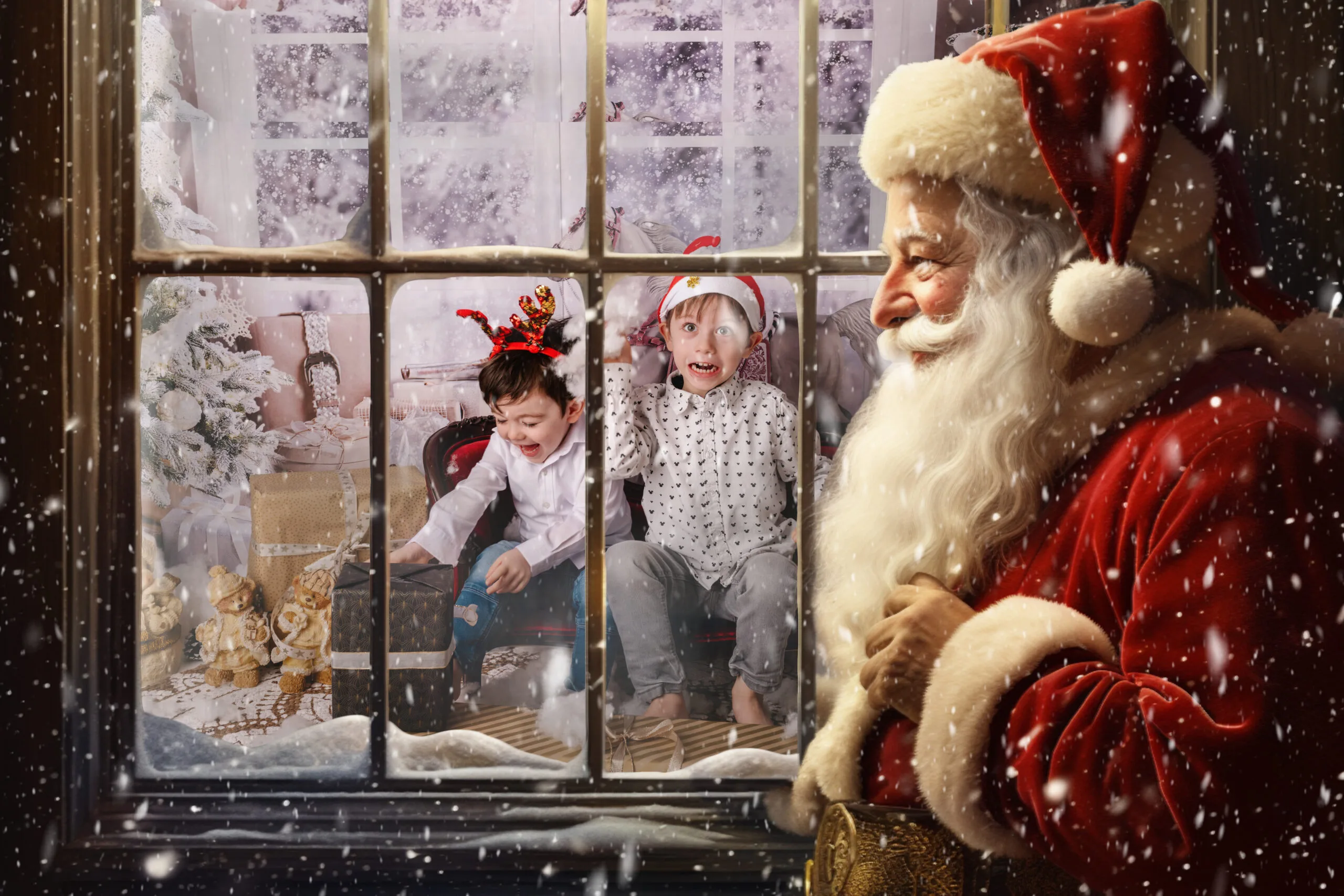 SANTA WNDOW BACKGROUND TEMPLATE No. 2 By ATP Textures