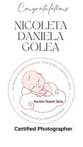 Official Ana Brandt Certification – I’m proud to be recognized as a certified newborn photographer through the Ana Brandt International Program, ensuring safety, care, and artistry in every session.